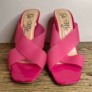 Brand New So Me Jessica Pink Strappy Sandal Heel.